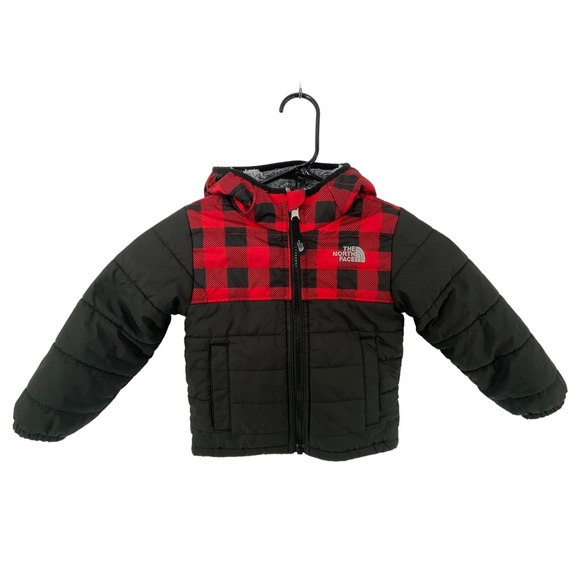 The North Face Other - The North Face Reversible Jacket Red/Black Plaid & Sherpa Fleece Toddler Size 2T